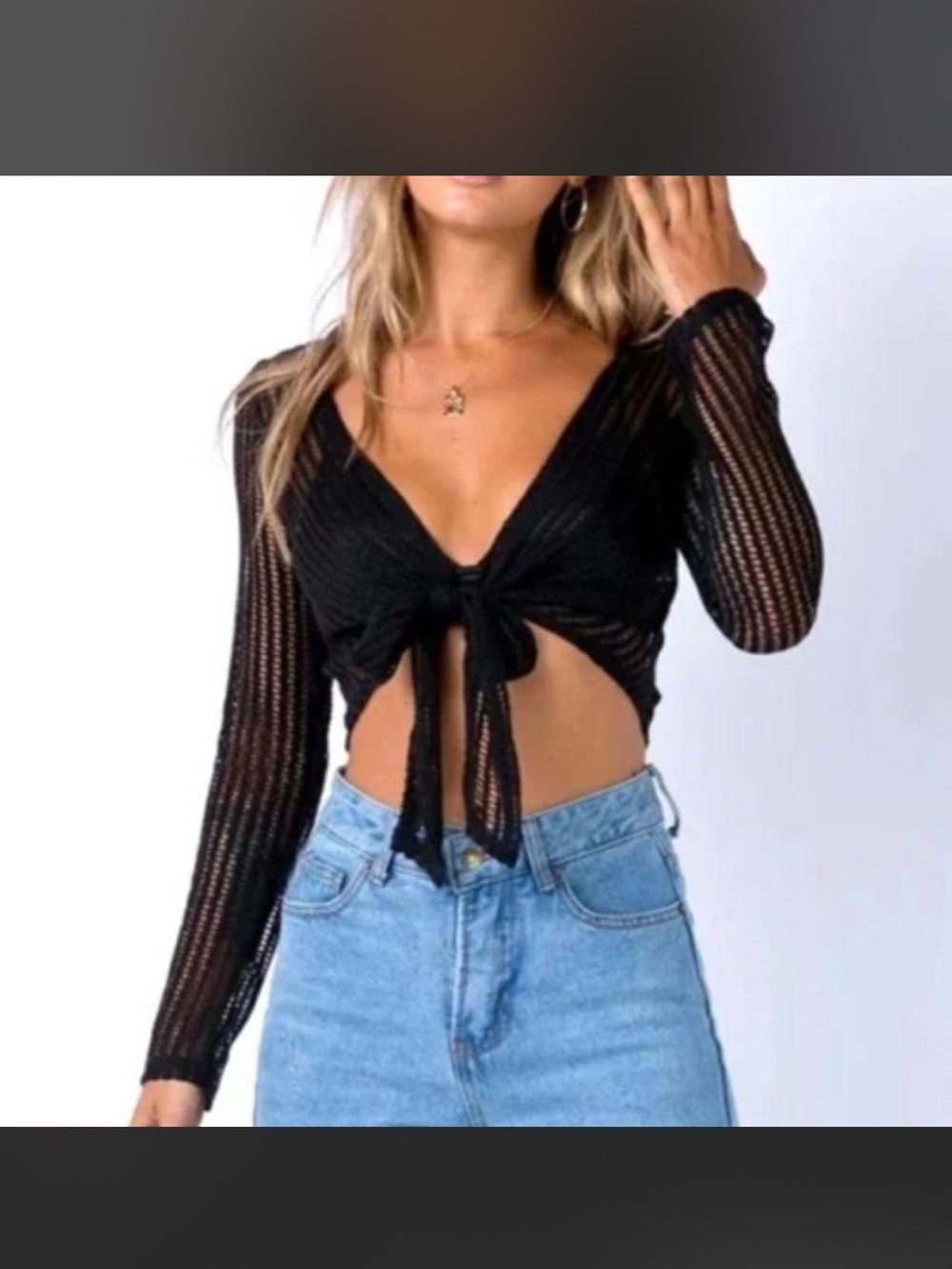 Princess Polly Crochet Wrap Top